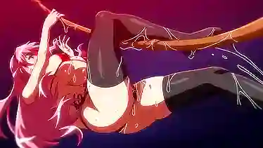 Аниме хентай крошку в сексапильном бикини насаживают мокрой пиздой на хуй